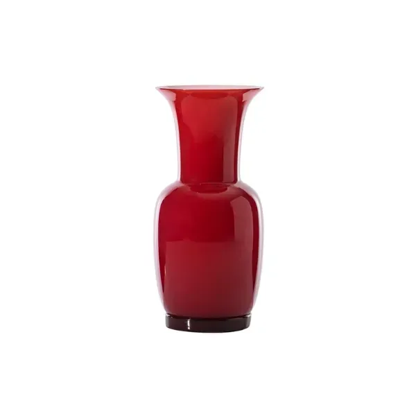 Venini Fazzoletto Opalino vaso vetro rosso