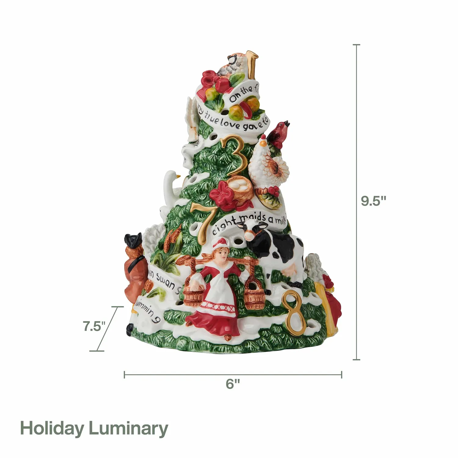 Fitz and Floyd Holiday Luminary albero luminoso LED 24 cm