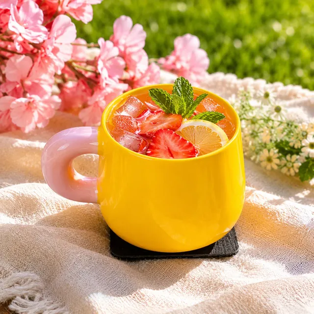 Silwy Tazza con Manico Magnetica Candylemon Porcellana