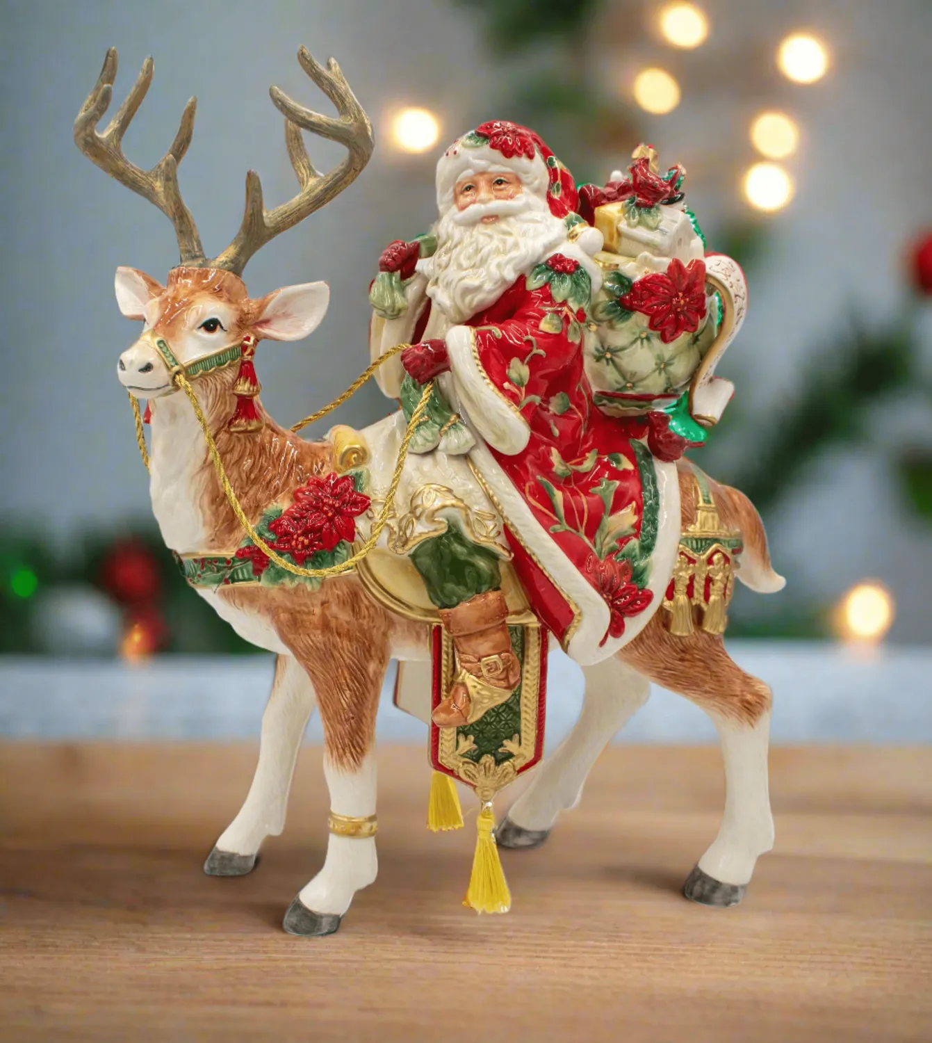 Fitz and Floyd Cardinal Christmas Babbo Natale Statuetta 42 cm