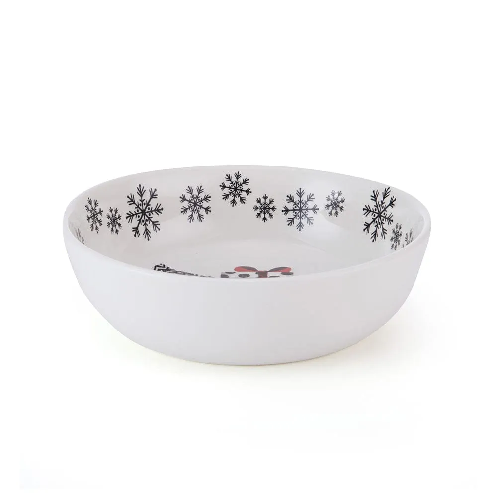 Fitz and Floyd Snow Days ciotole verdura set 2 terracotta