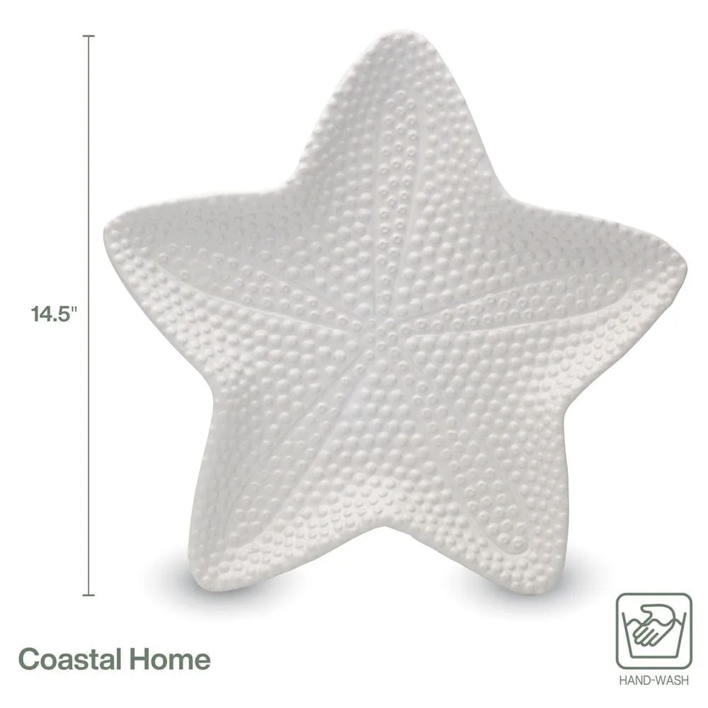 Fitz and Floyd Coastal Home vassoio stella marina bianco 36 cm