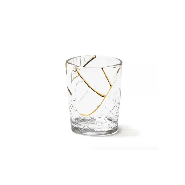 Seletti Kintsugi bicchiere porcellana oro