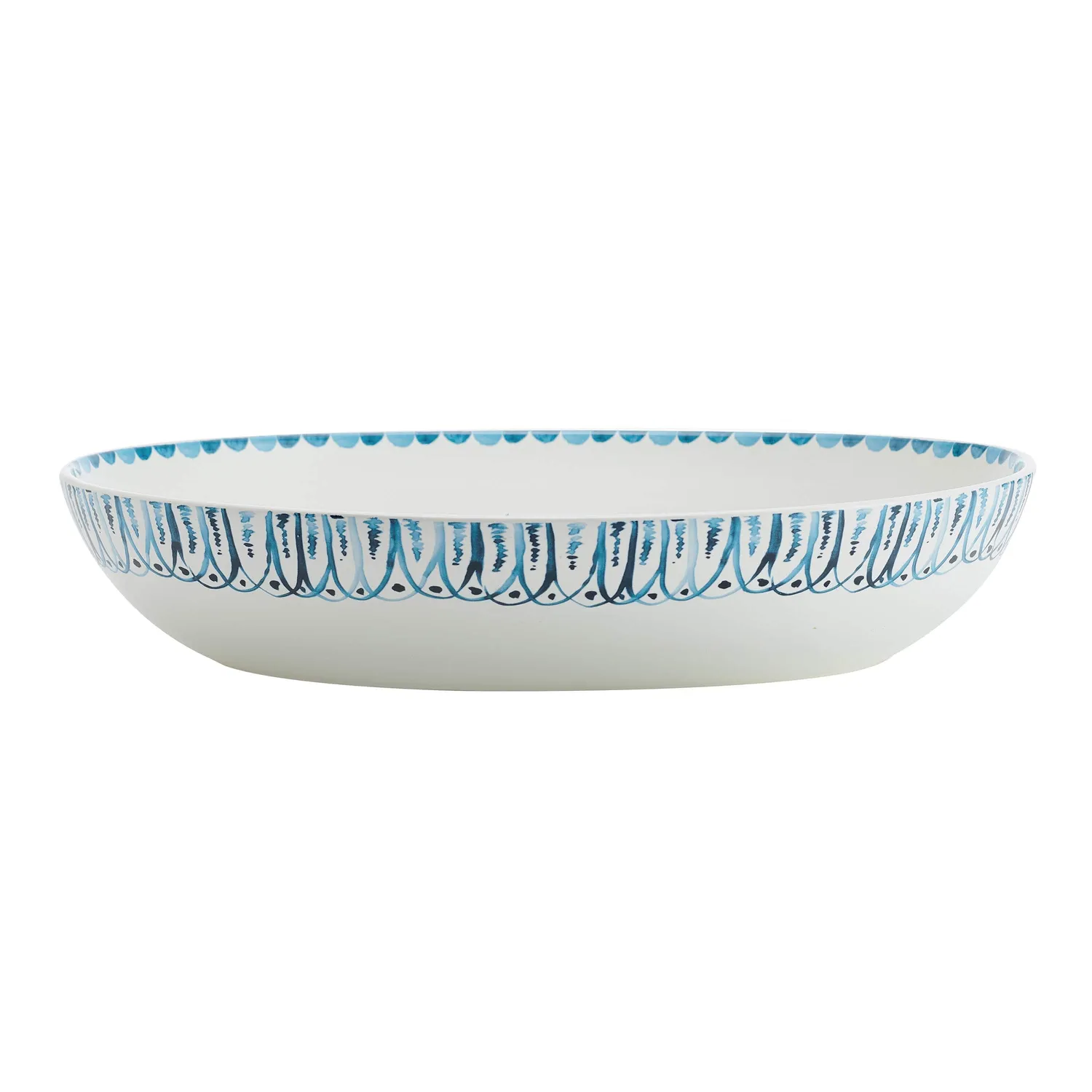 Fitz and Floyd Sicily Blue set ciotola e vassoio stoneware