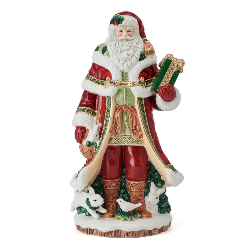 Fitz and Floyd Telluride Studio Santa Statuetta 13 IN Rossa
