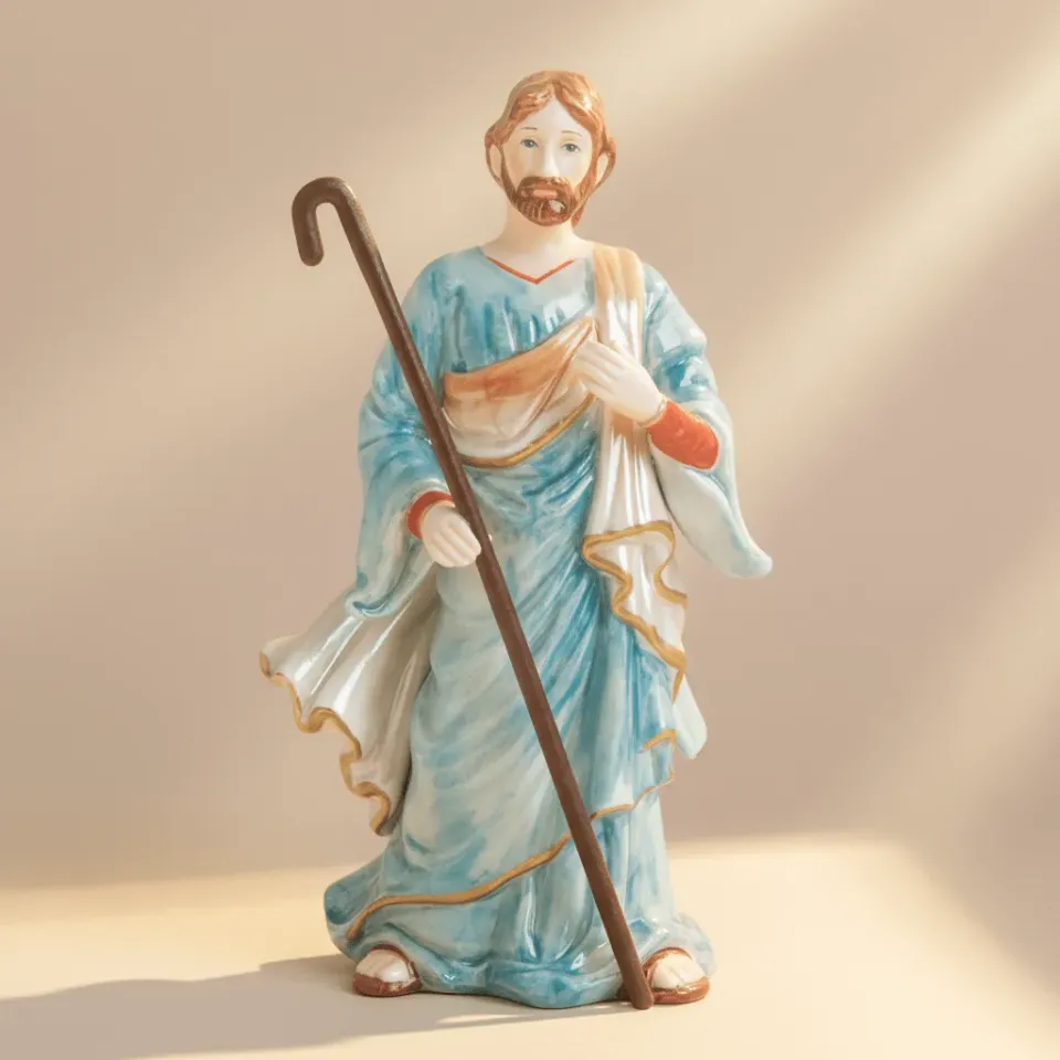 Fitz and Floyd Nativity Joseph statuina presepe 24 cm terracotta
