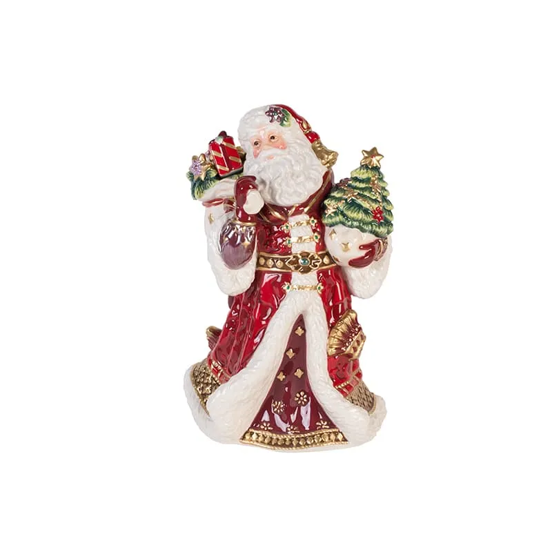 Fitz and Floyd Renaissance Holiday carillon Santa 24 cm