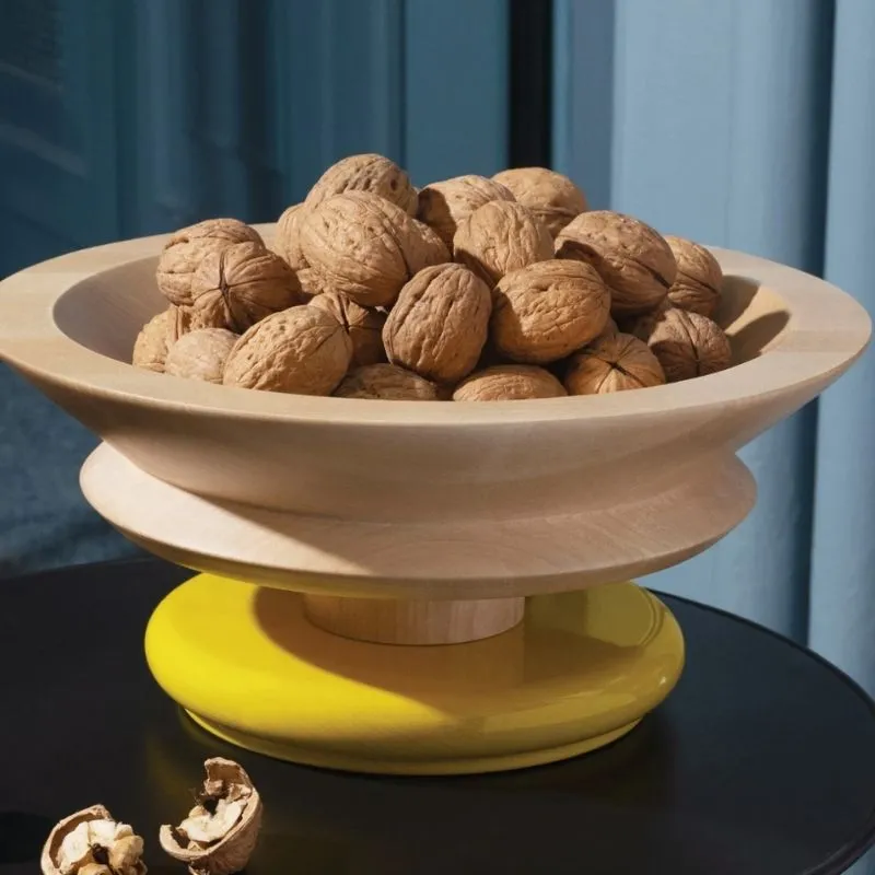 Alessi ES15 centrotavola in legno di tiglio Sottsass