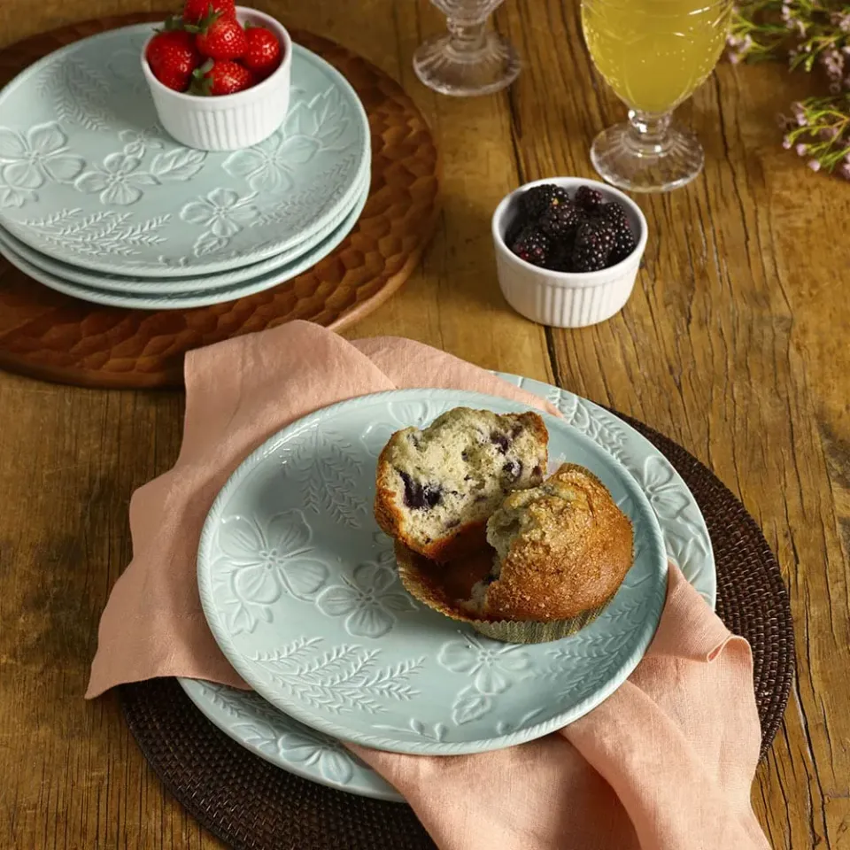 Fitz and Floyd English Garden set 4 piatti insalata floreali
