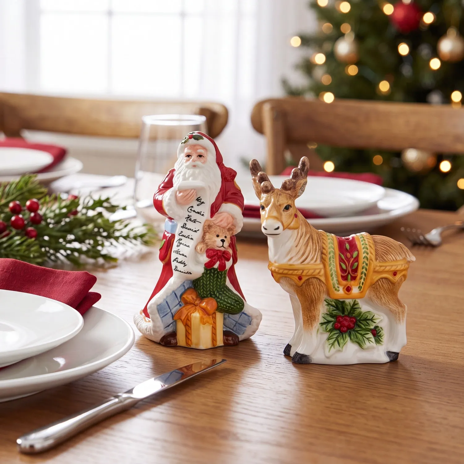 Fitz and Floyd Santa's Gift set sale e pepe Babbo Natale
