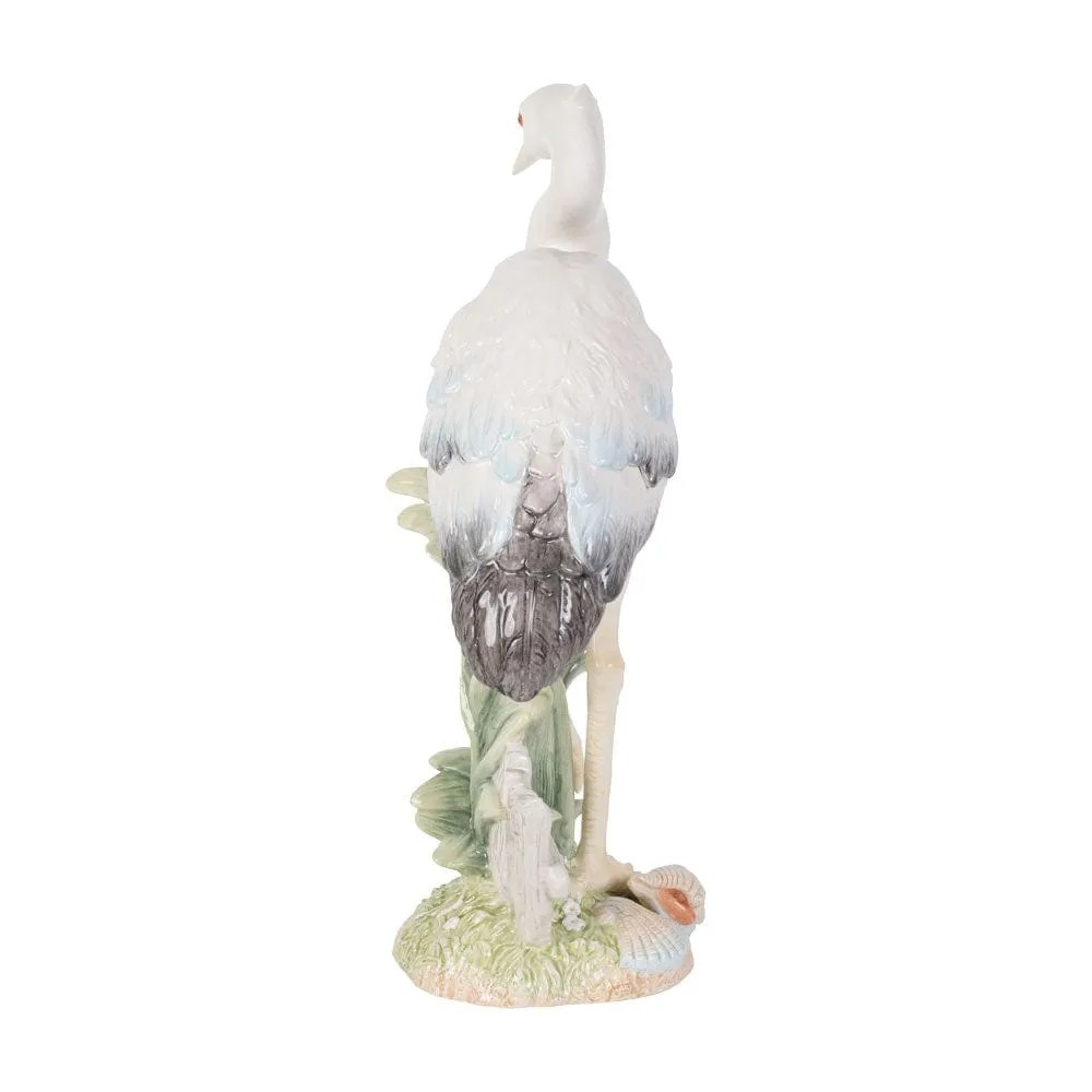 Fitz and Floyd Newport Egret statua airone bianco 16 pollici