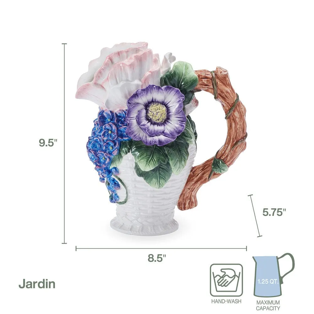 Fitz and Floyd Jardin brocca vaso bouquet floreale