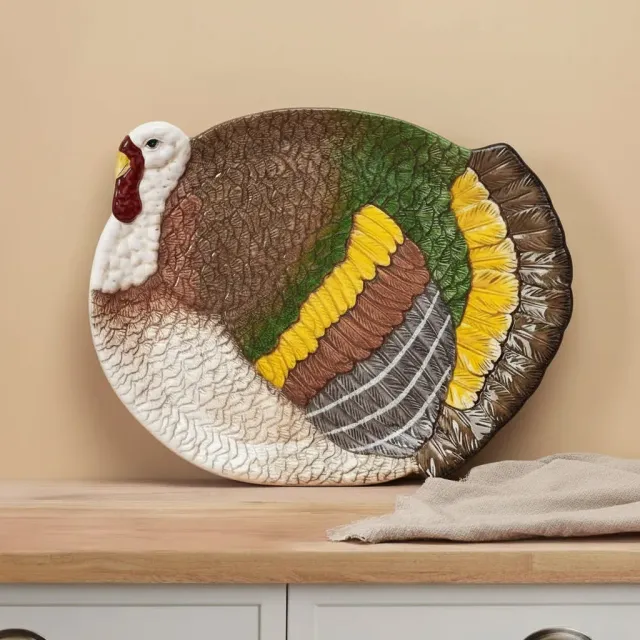 Fitz and Floyd Thanksgiving Vassoio tacchino 46 cm