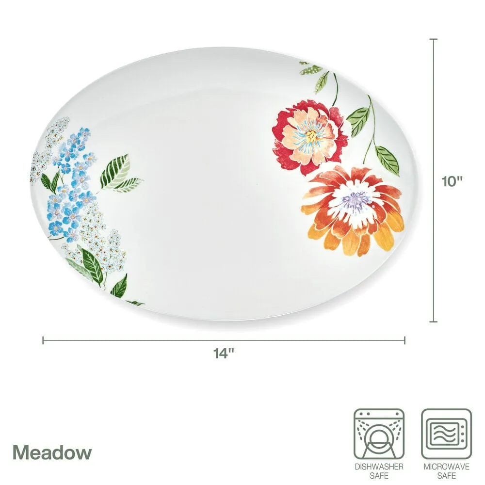 Fitz and Floyd Meadow vassoio 14 pollici fiori