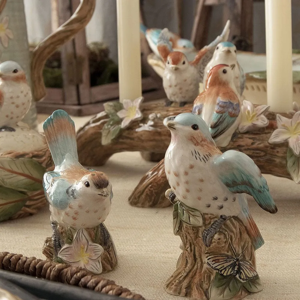 Fitz and Floyd Toulouse Bird Set Sale e Pepe Blu in Terraglia