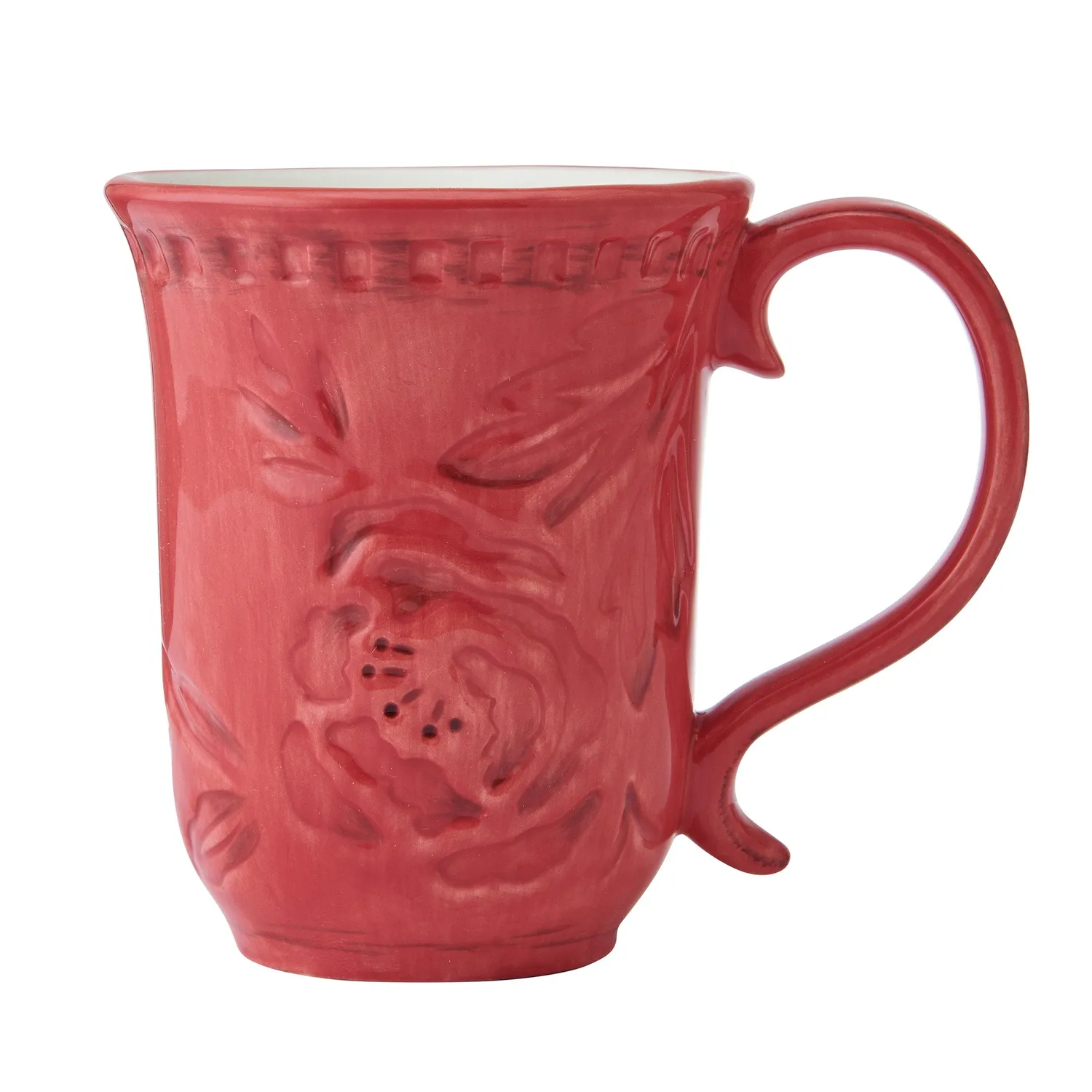Fitz and Floyd Poinsettia tazze gres rosse set 4