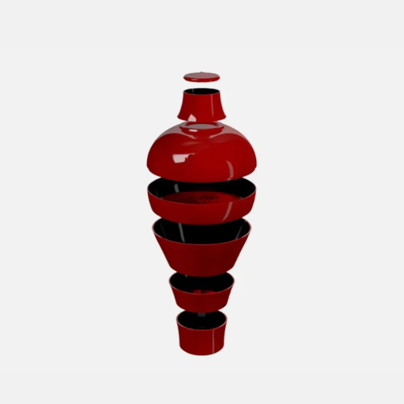 Ibride Ming servizio piatti China Red