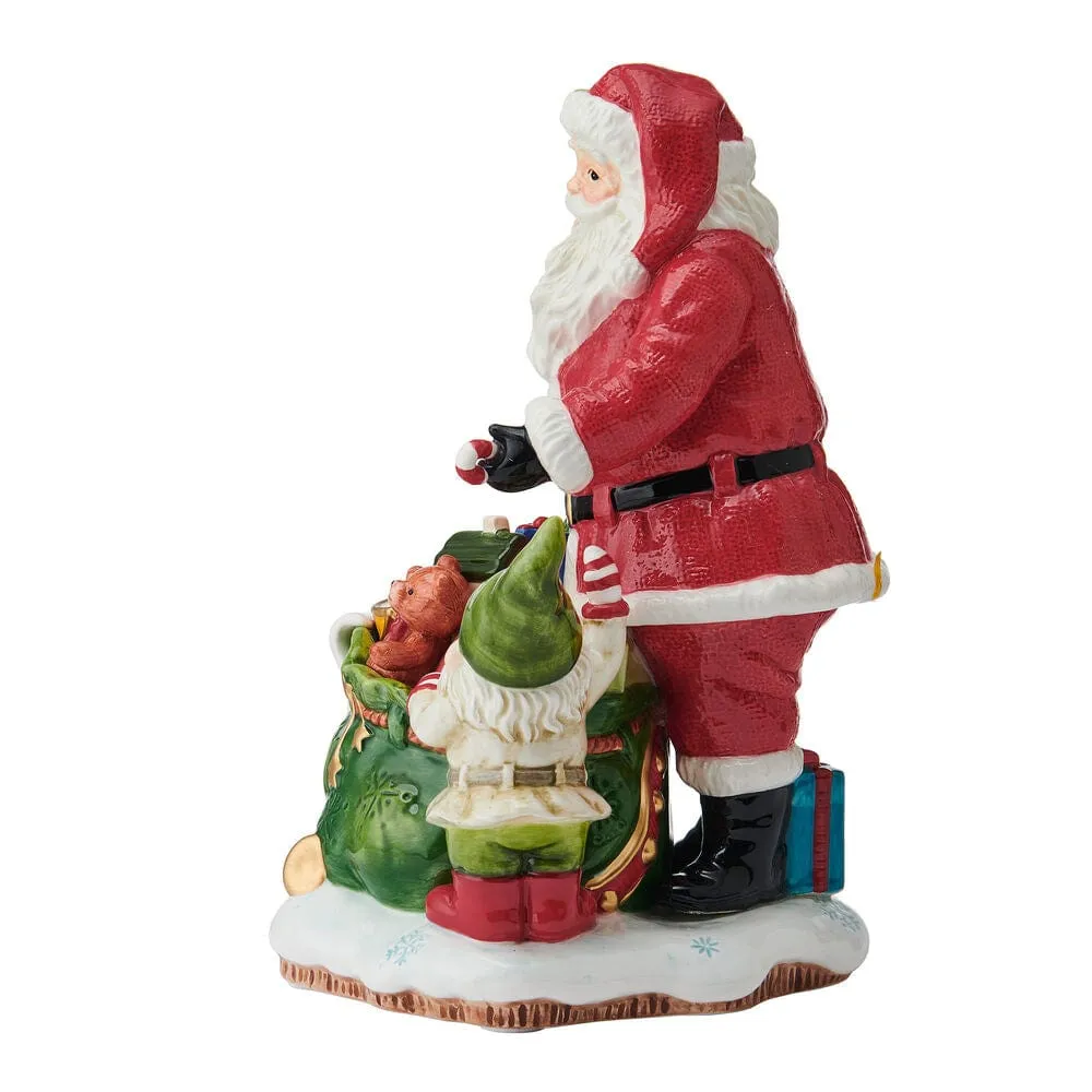 Fitz and Floyd Holiday Musical Santa statuetta elfo 28 cm