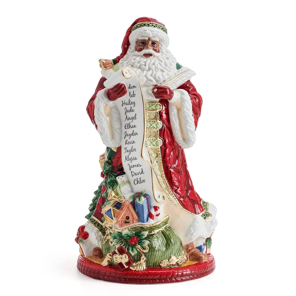 Fitz and Floyd Holiday Home Studio Santa statuetta 33 cm maiolica