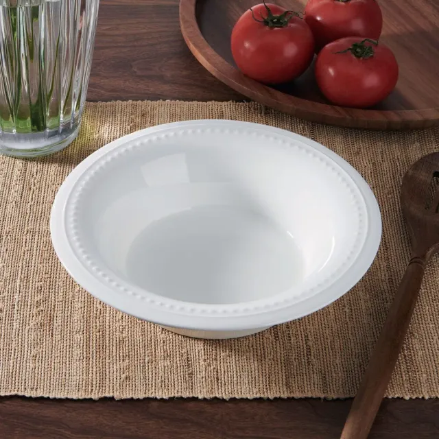 Fitz and Floyd Nevaeh White ciotola servizio perlinata bone china