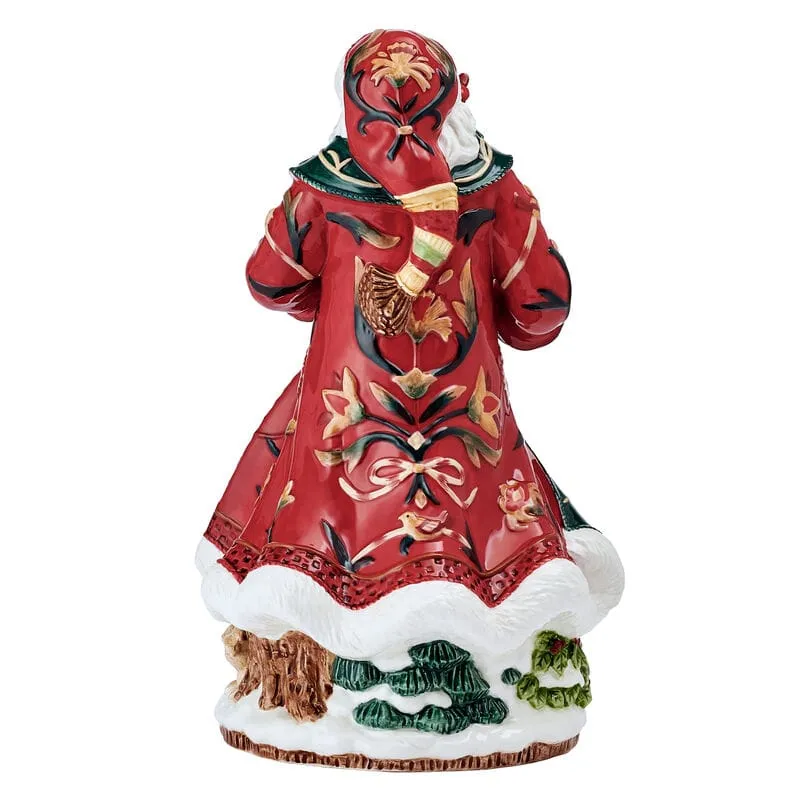 Fitz and Floyd Bellacara Studio Santa statuina Natale 12.75 IN