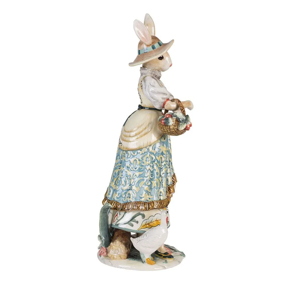 Fitz and Floyd Dapper Rabbits Female statuina coniglio 51 cm