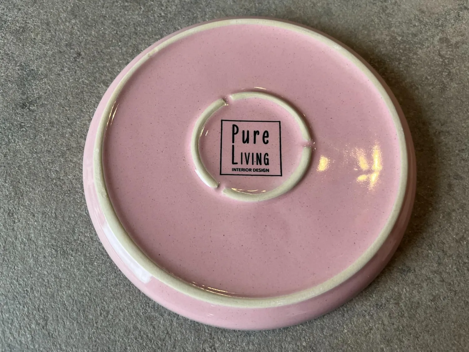 Pure Living Rustic set 6 piatti colazione gres rosa