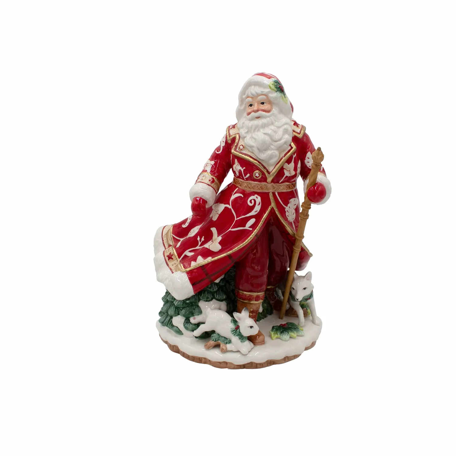 Fitz and Floyd Town Country Studio statuina Babbo Natale 32 cm