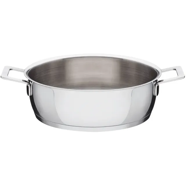 Alessi Pot&Pans casseruola bassa 24 cm acciaio con coperchio