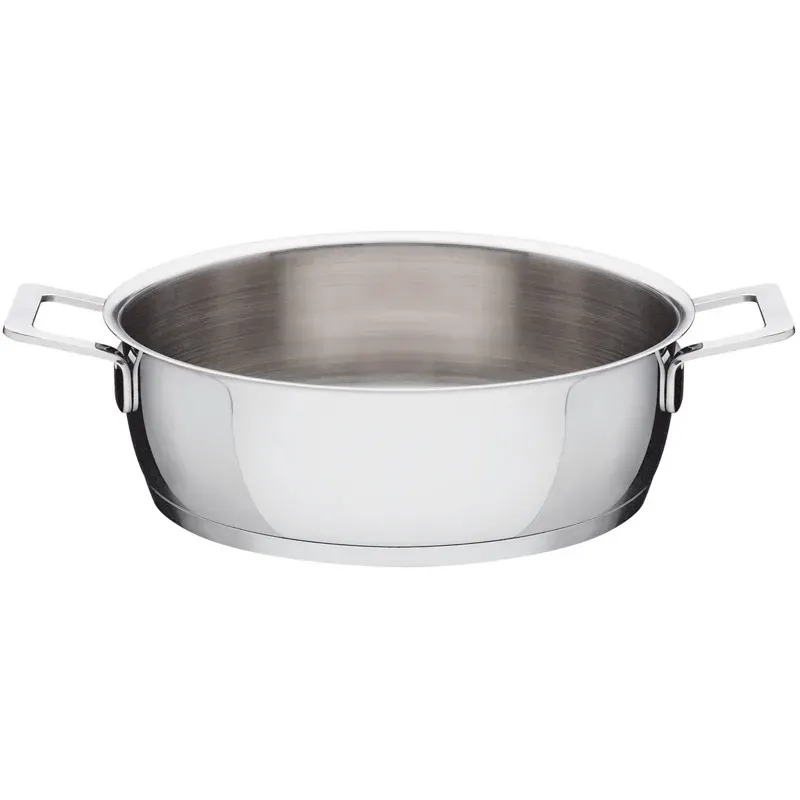 Alessi Pot&Pans casseruola bassa 24 cm acciaio con coperchio
