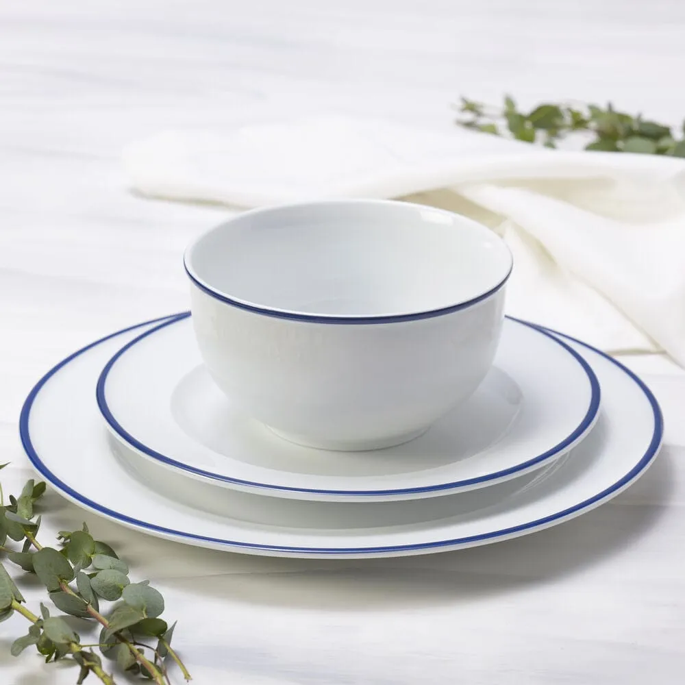 Fitz and Floyd Everyday Bistro servizio piatti 12pz blu