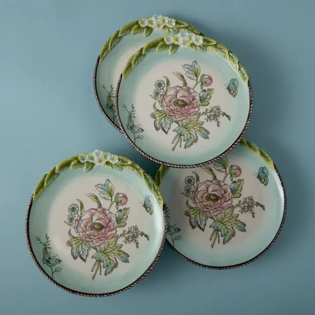 Fitz and Floyd English Garden Bloom set 4 piatti insalata 23 cm