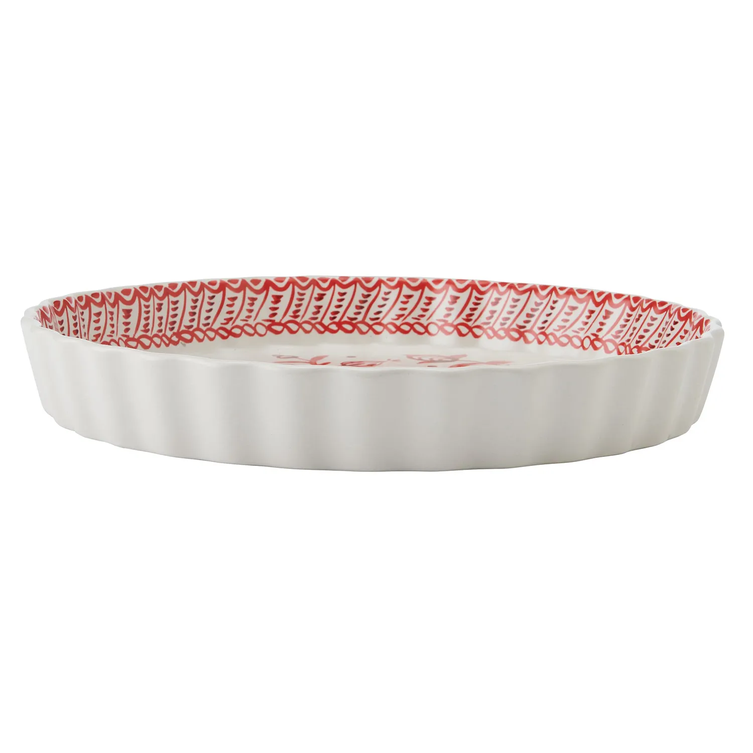 Fitz and Floyd Sicily Red tortiera Natale gres rosso