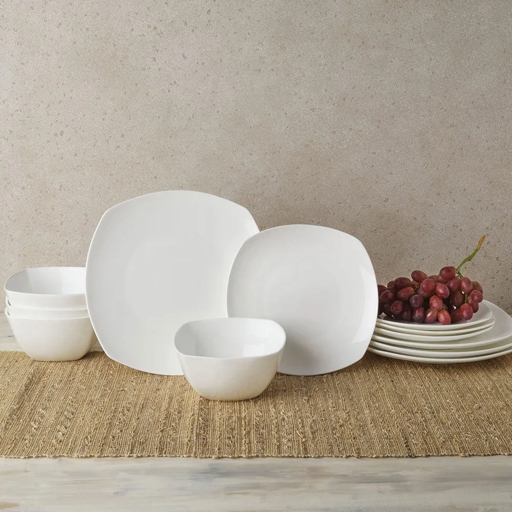 Fitz and Floyd Nevaeh White servizio piatti 12 pezzi bone china