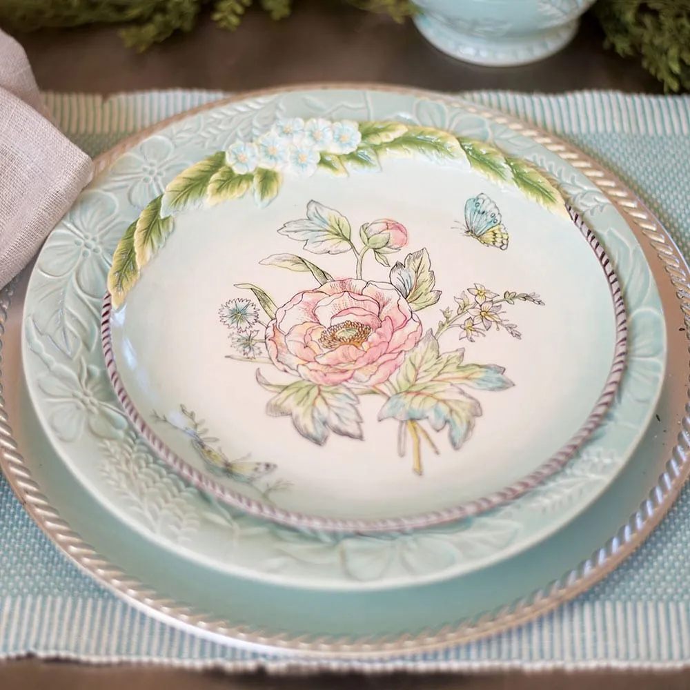 Fitz and Floyd English Garden Bloom set 4 piatti insalata 23 cm