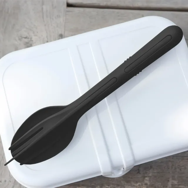 Silwy Tricky Black set posate 3 pezzi plastica