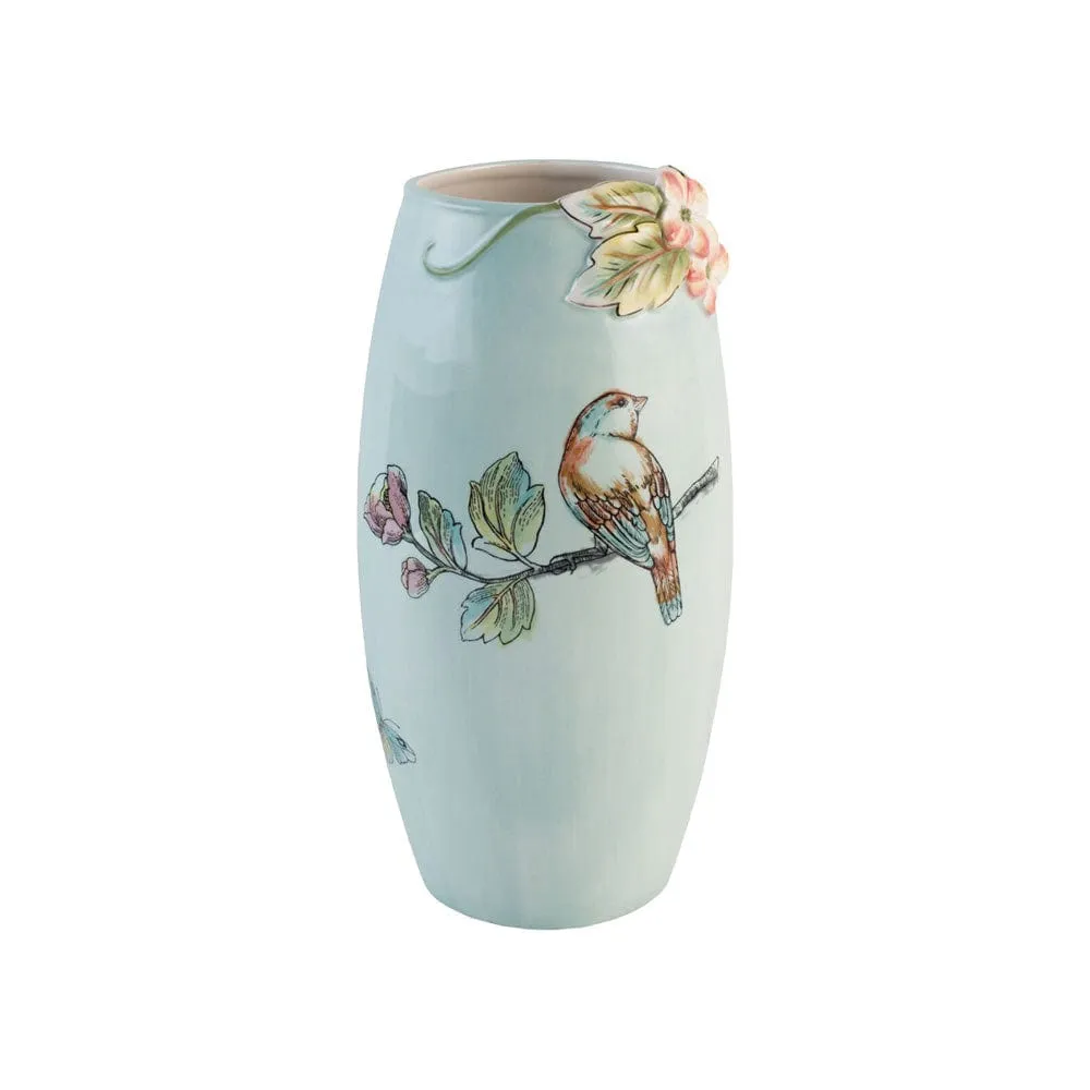 Fitz and Floyd English Garden vaso ceramica uccellino 26 cm