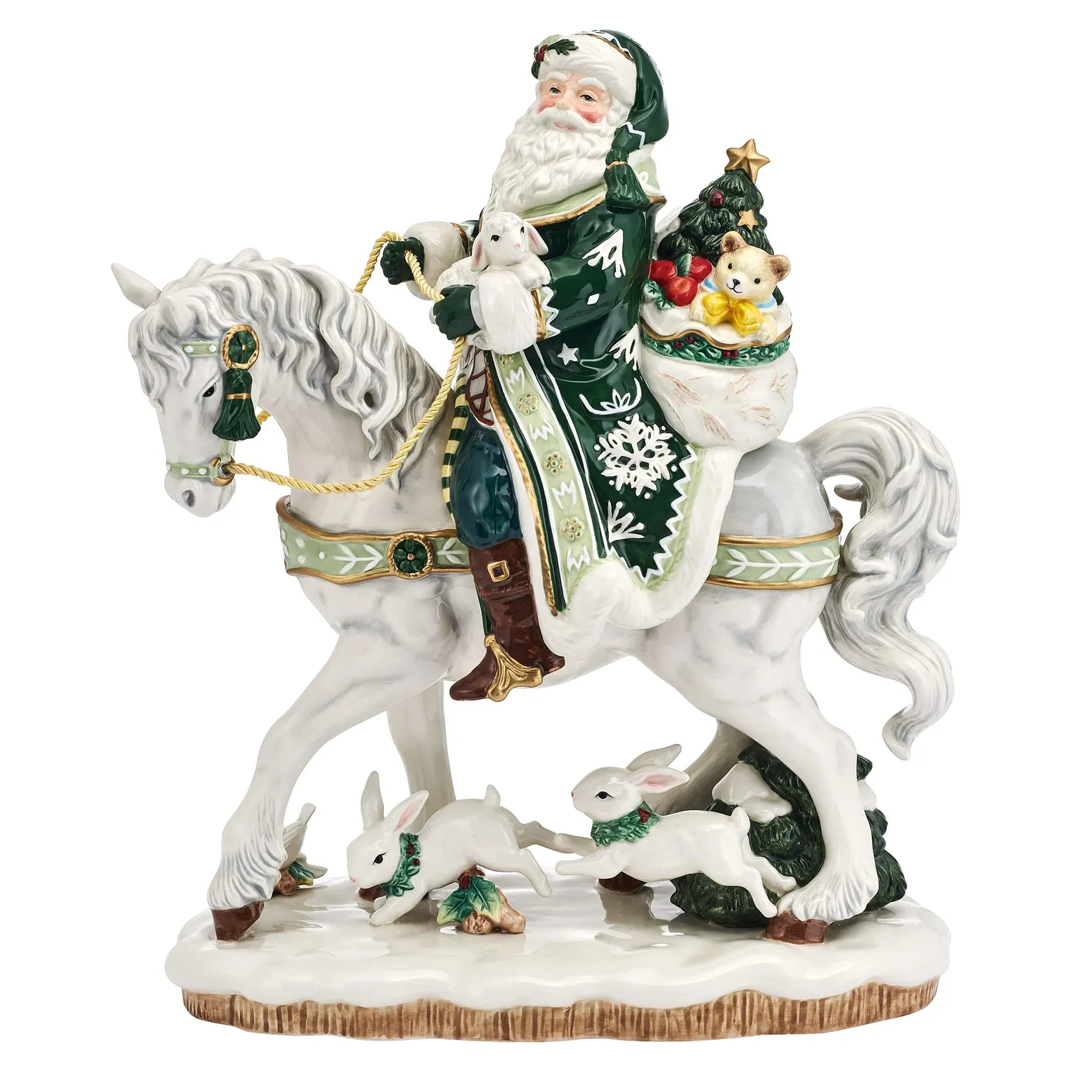 Fitz and Floyd Winter Frost statuina Babbo Natale 40 cm