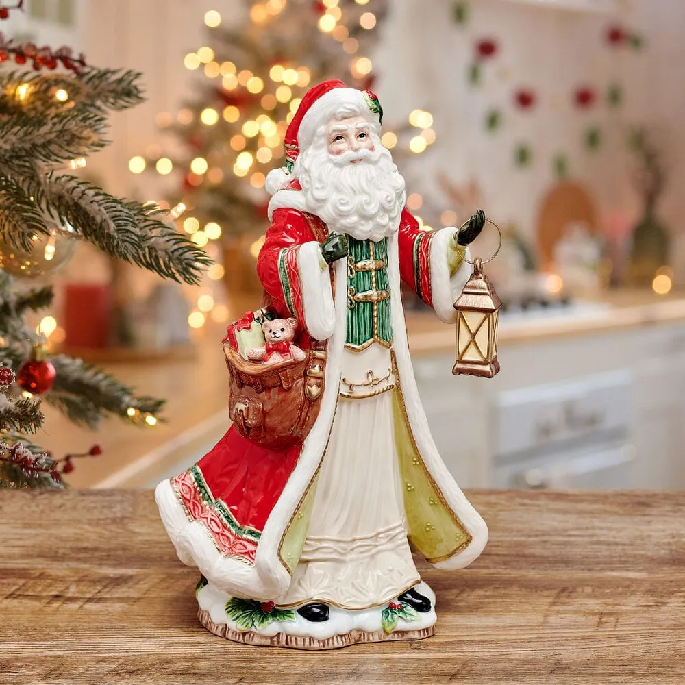Fitz and Floyd Crimson Santa statuetta natalizia 34 cm