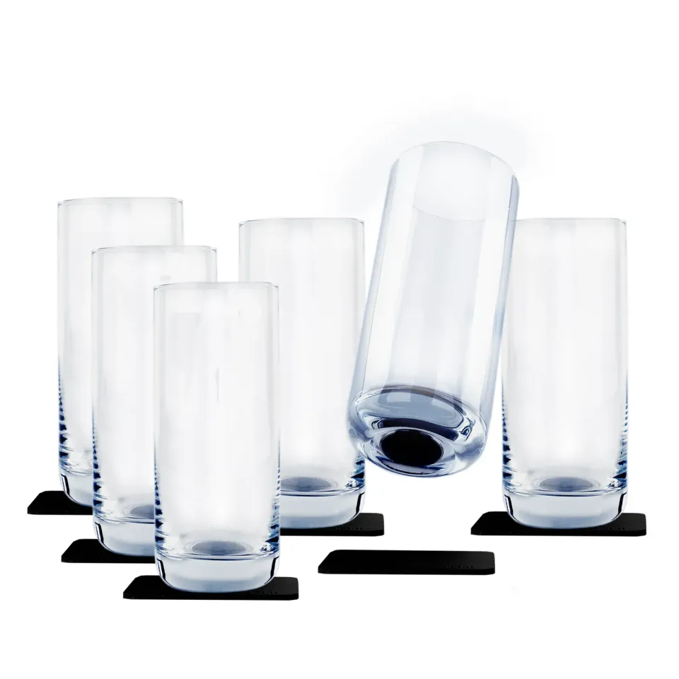 Silwy Longdrink Slim Bicchieri Cristallo Magnetici