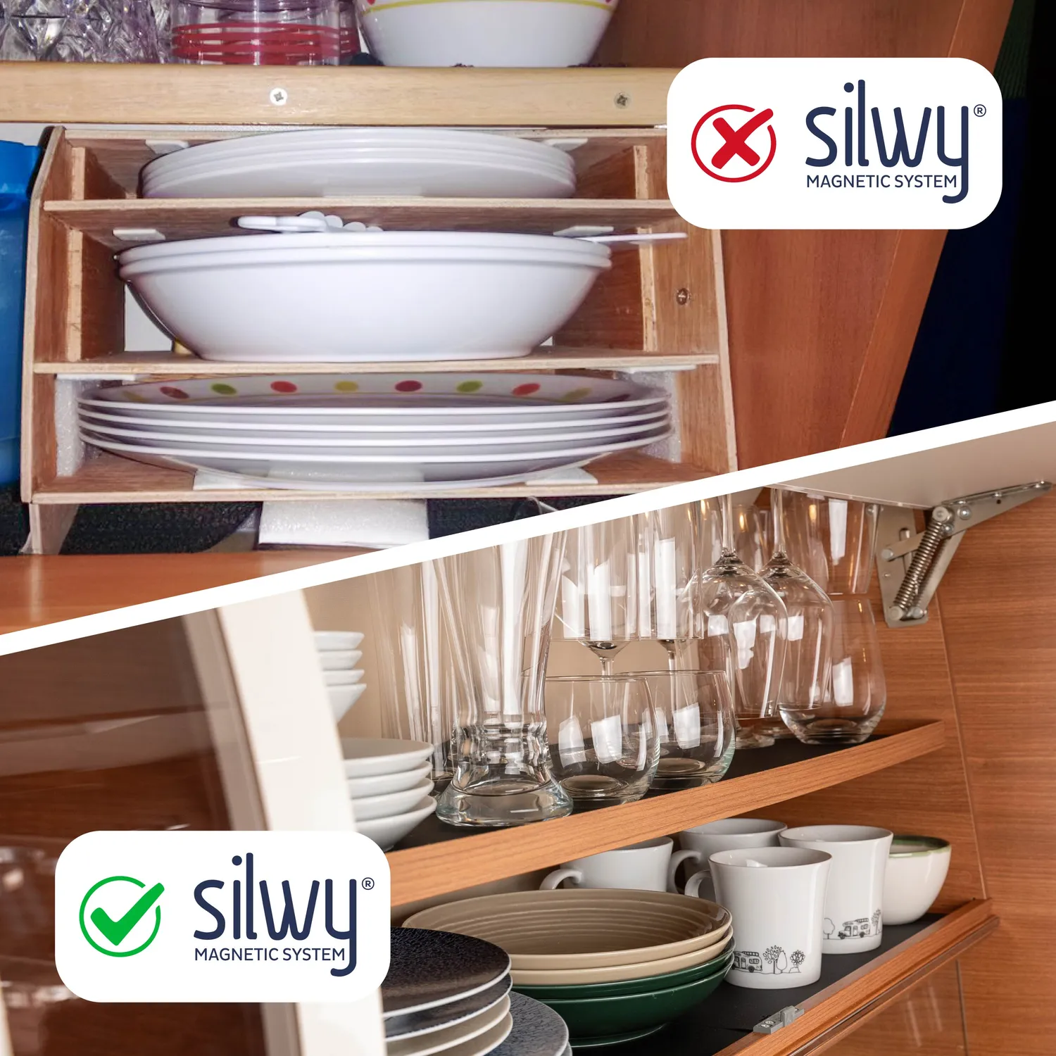 Silwy Ciano ciotole magnetiche porcellana 20 cm azzurre