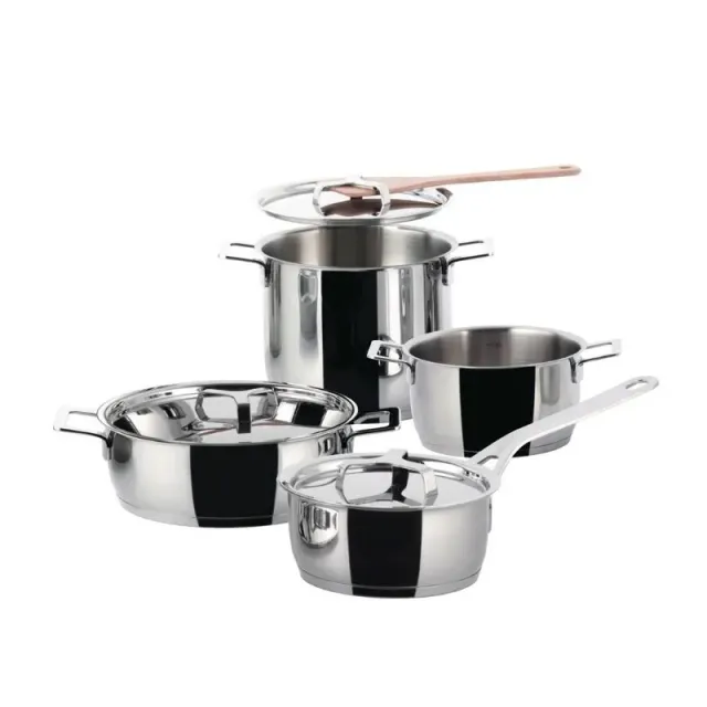 Alessi Pots&Pans batteria pentole 7 pezzi acciaio