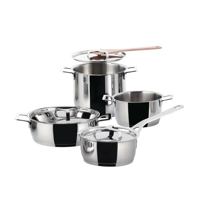 Alessi Pots&Pans batteria pentole 7 pezzi acciaio