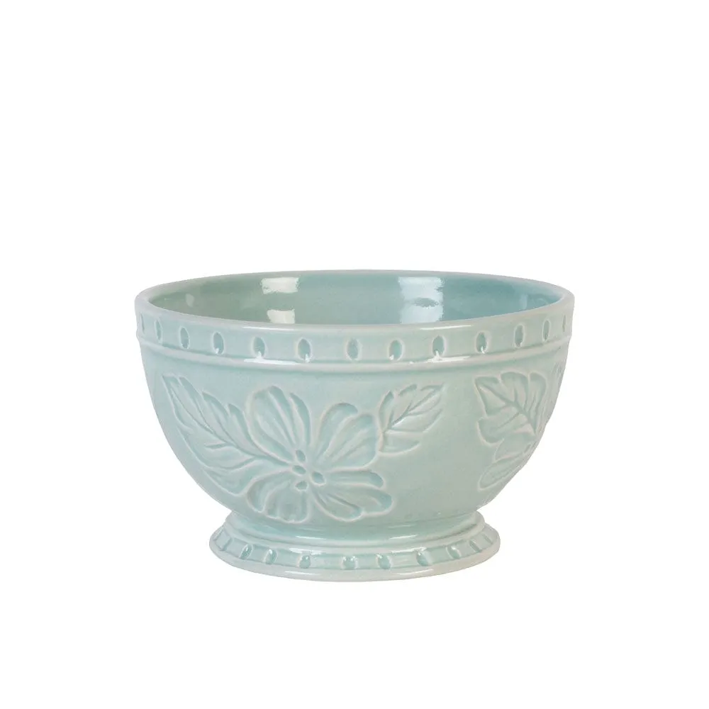 Fitz and Floyd English Garden ciotole zuppa set 4 gres