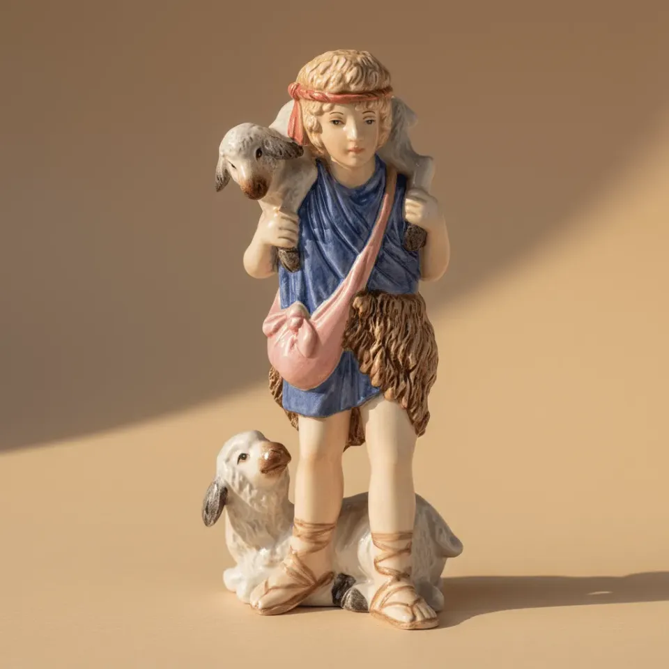 Fitz and Floyd Nativity statuetta pastorello 19 cm terraglia
