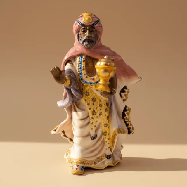 Fitz and Floyd Nativity statuina Re Magio Nubiano 28 cm presepe