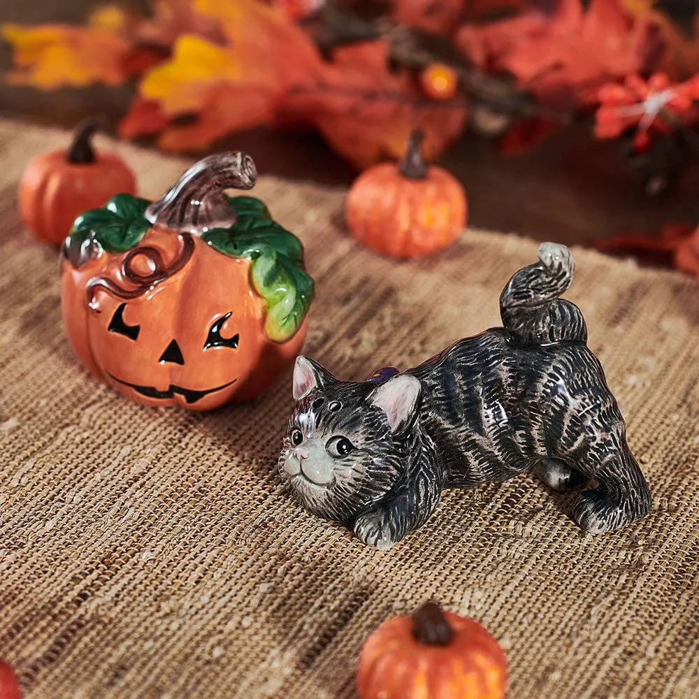 Fitz and Floyd Halloween set sale e pepe gatto zucca
