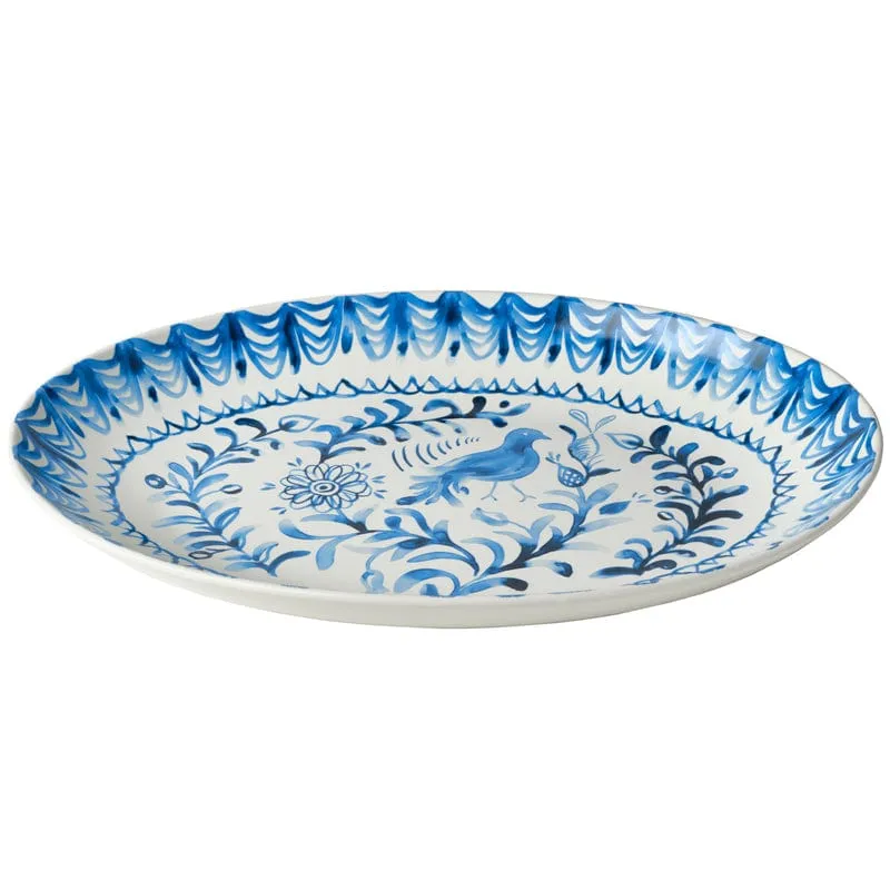 Fitz and Floyd Sicily Blue set ciotola e vassoio stoneware