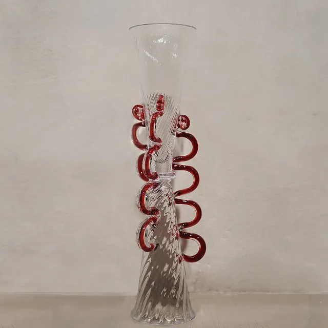 Driade Bibi vaso bicchiere vetro rosso
