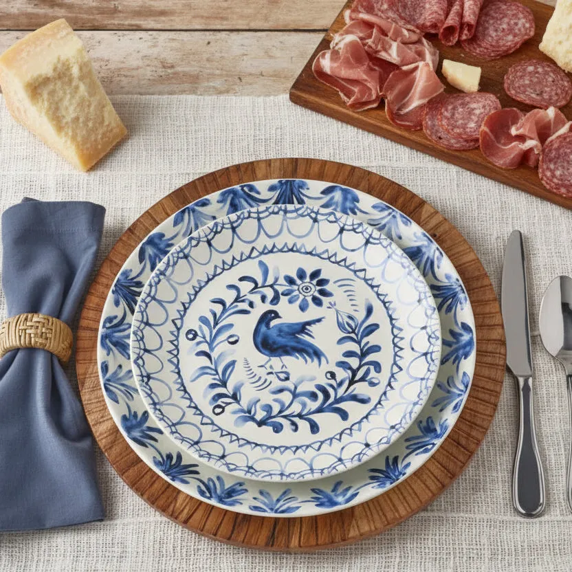 Fitz and Floyd Sicily Blue servizio piatti 12 pz stoneware blu